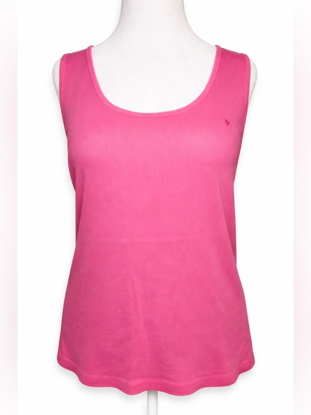Lauren Ralph Lauren Pink Ribbed Tank 3X 100% Cotton Logo